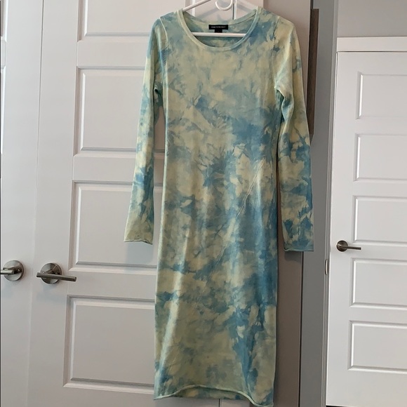 Something Navy Blue Tie Dye Sweater Dress - Picture 1 of 6